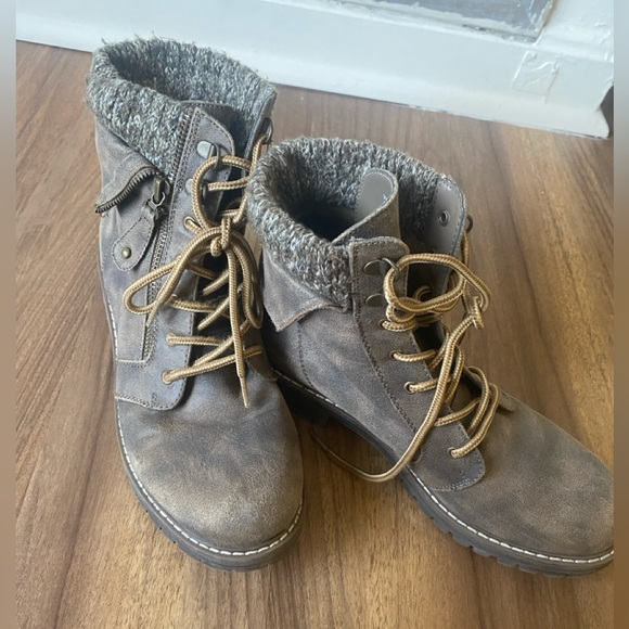 Rieker Gray Ankle Boots - Picture 3 of 8